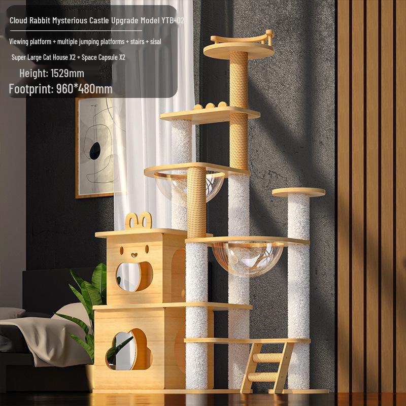 Space-Saving Cat Tree: Climbing Frame, Bed