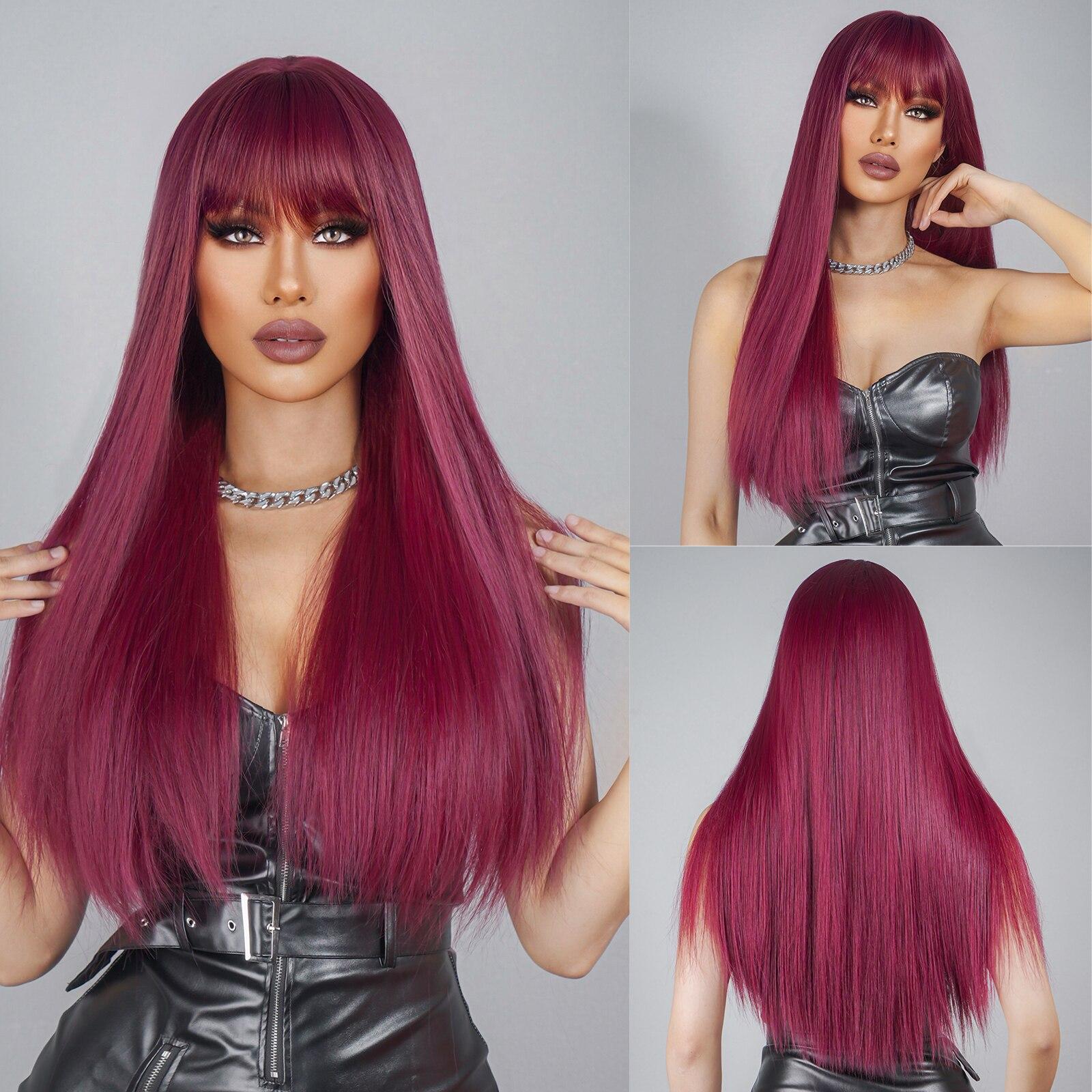 Inhaircube Коричневый и Блондовый Ombre Синтетические парики Длинные прямые реалистичные — фото 11