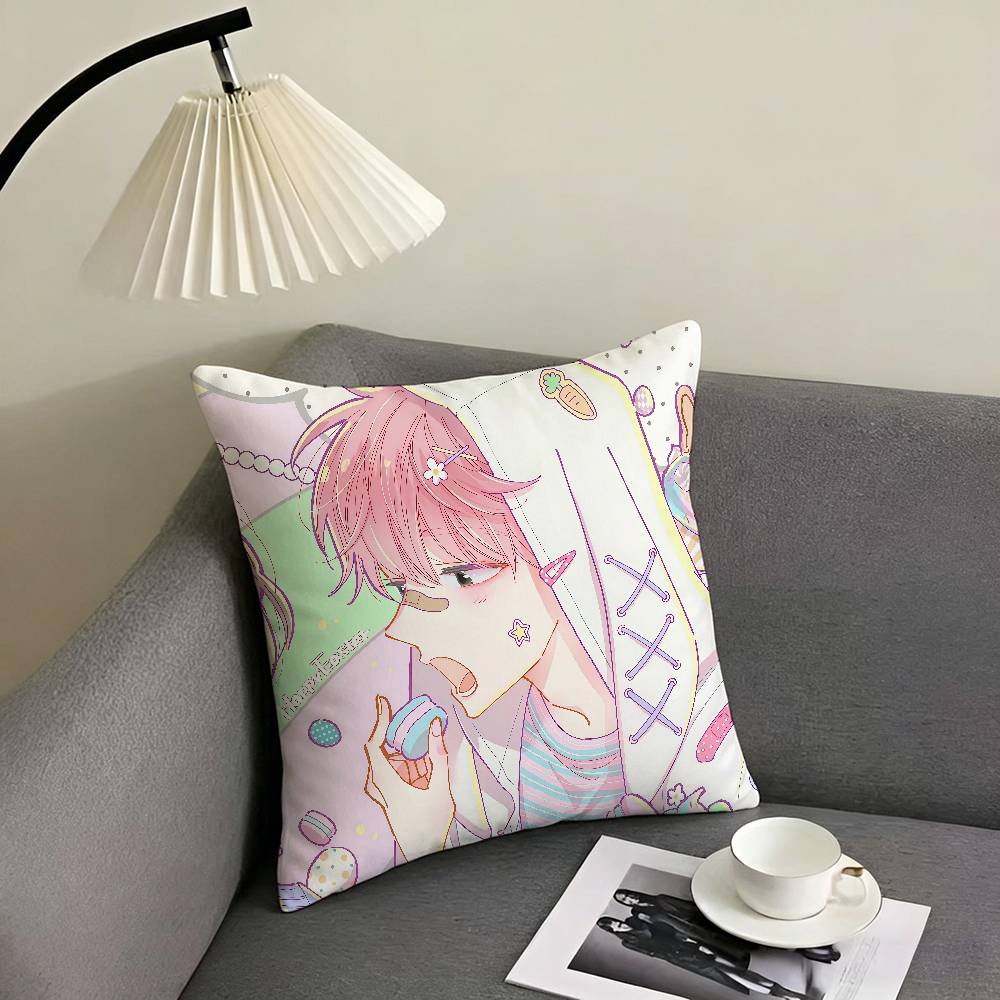 1pc Tamons Side Pillow Case Fashion Square Pillowcase Bedroom Sofa Room Ins Decoration Leisure