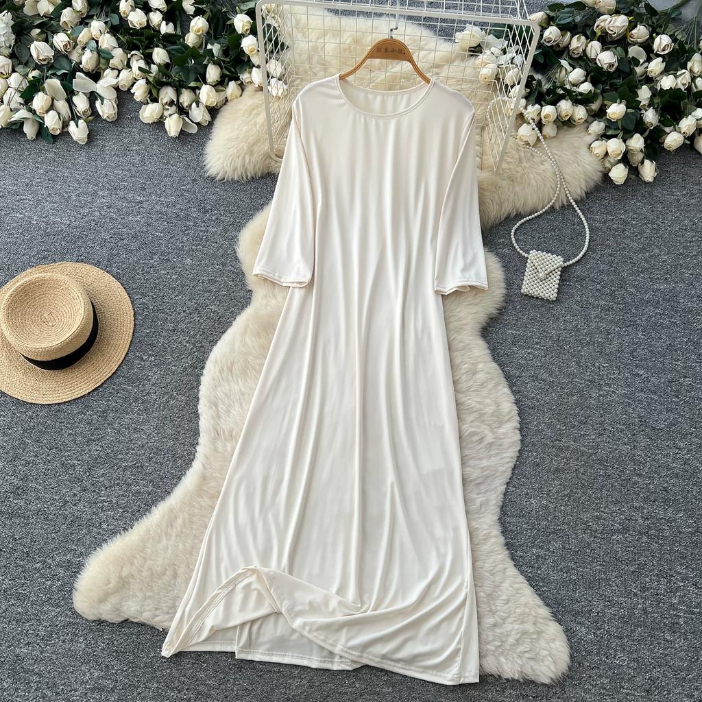 Nuovi Completi Vestito in Pizzo Ricamato con Perline e Paillettes Autunnali per Donna Autunno Vintage Manica a Mantella Collo Tondo Lungo Maxi Abito Robe Musulmane