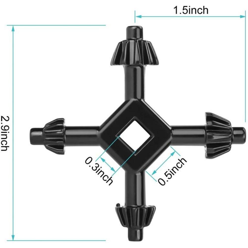 1 llave de portabrocas de 4 vías, llave de portabrocas universal para taladro, llave de portabrocas portátil 4 en 1 para la mayoría de taladros y herramientas eléctricas.