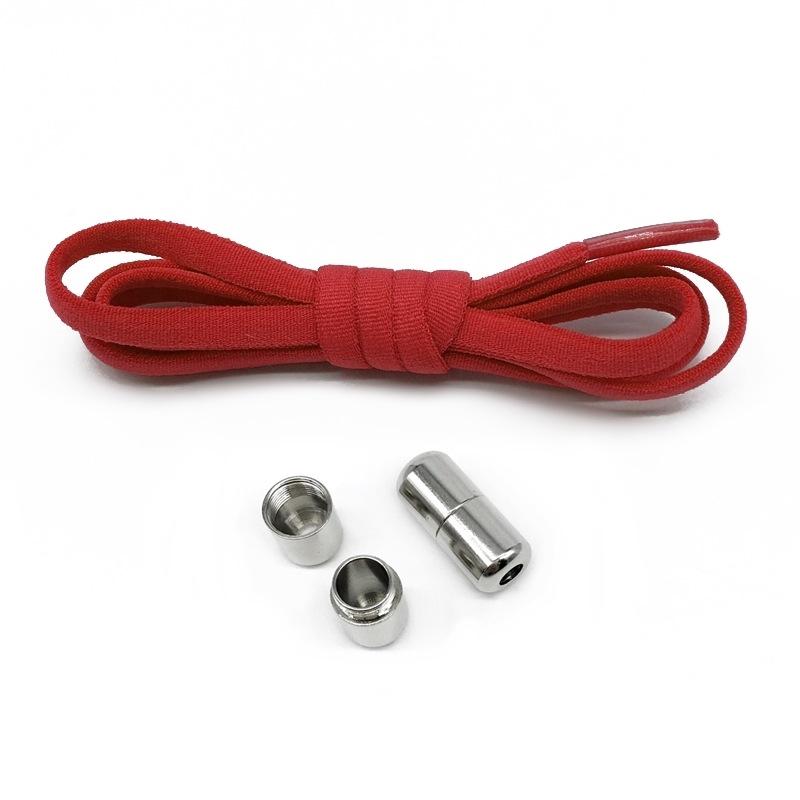 Semicircular No-Tie Elastic Shoelaces with Metal Capsule Buckle Shoe Accessories