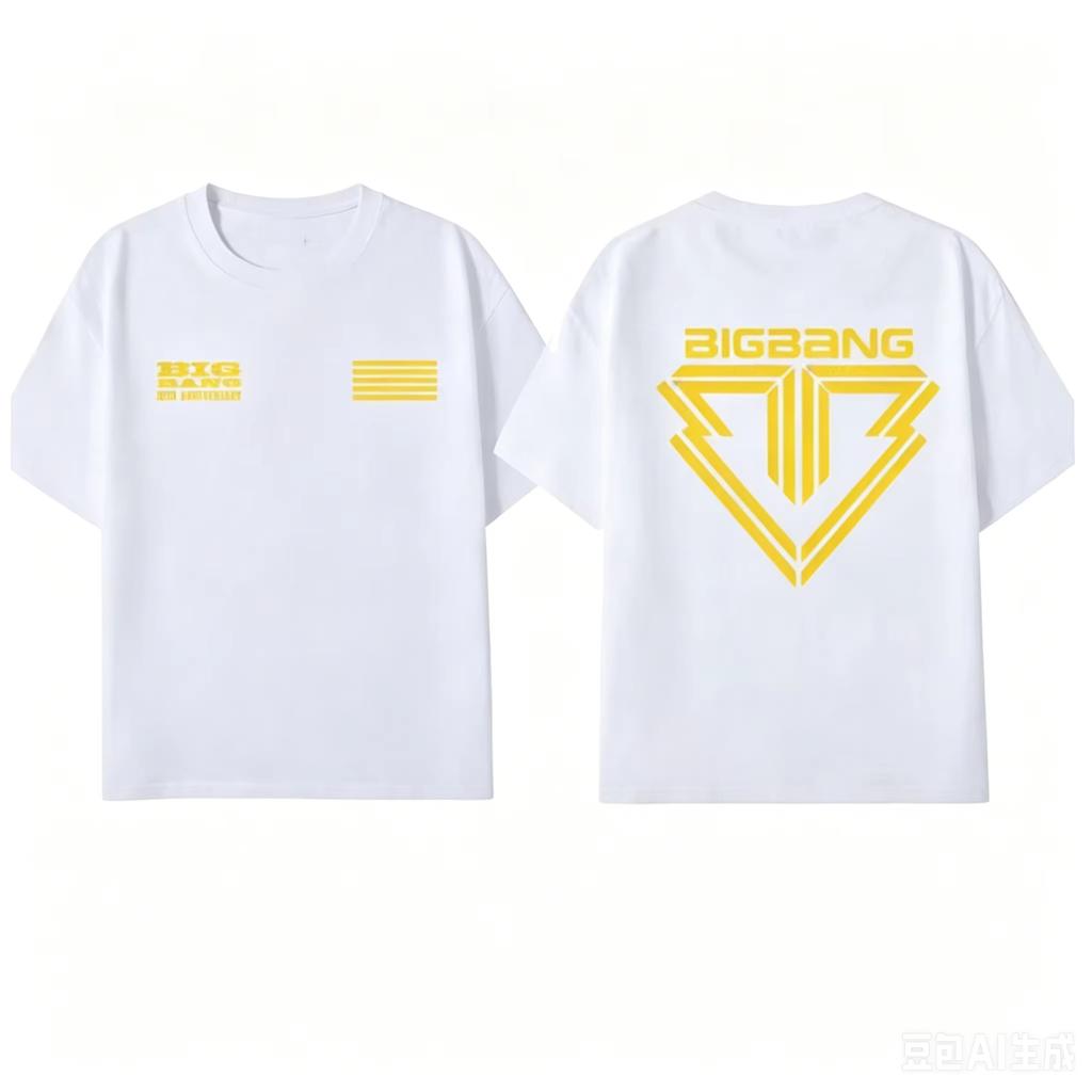 Hete Verkoop 2026 Bigbang 20e Verjaardag Concert T-shirt Mannen Vrouwen Zomer Katoenen Kleding Oversized T-shirt Harajuku Hip Hop Punk T-shirt