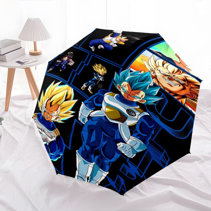 1 PC Automatic Folding Umbrella - Dragon Ball Super Pattern Portable Foldable Design With 8 Ribs Christmas Birthday Gifts