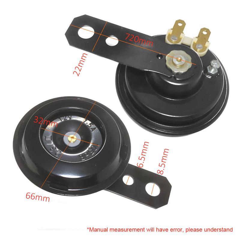 Waterproof Electric Motorcycle Horn Kit Round Speaker Loud Sound for Bicycle Scooter Universal 12V 48V 60V 105dB