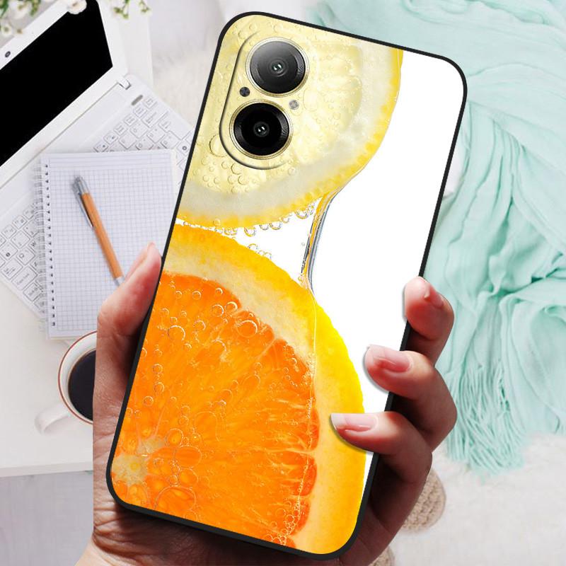 Für Realme C67 4G Hülle RMX3890 Beliebte Blumengemalte Abdeckung Silikon Handyhülle Für Realme C67 C 67 RealmeC67 4G Weiche Taschen Schwarz