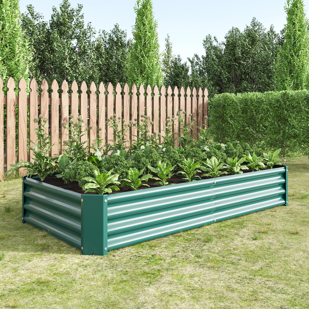 Raised Bed Metal Planter, Robust Sheet Steel, Rust Protection, Long Durability, Kit without Bottom, Ideal for Vegetables, Herbs & Flowers, Anthracite