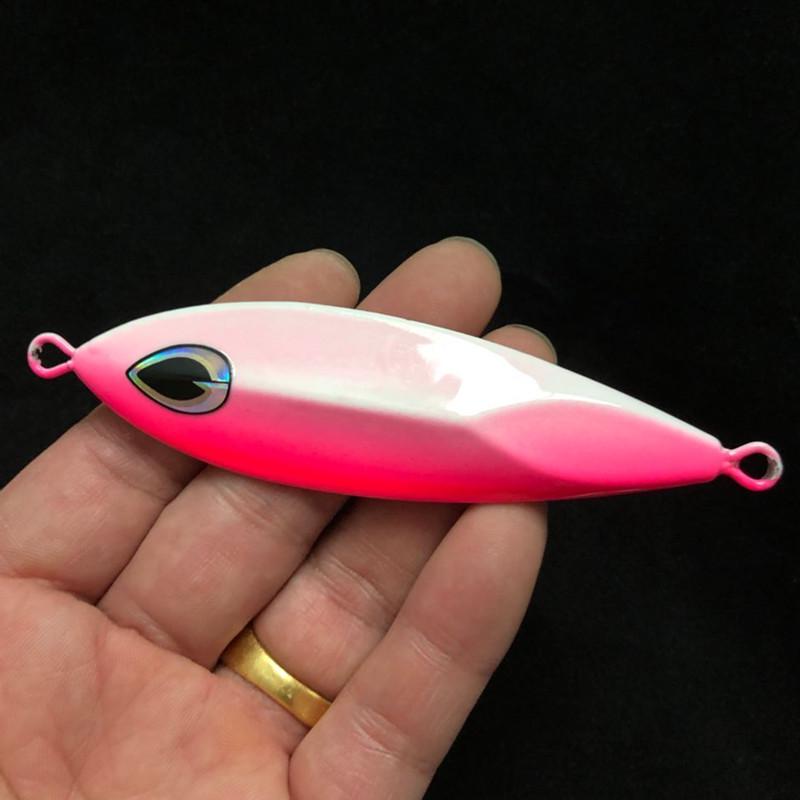100g Night Glow Iron Plate Sea Fishing Lure for Ocean Trolling & Shore Casting 80g No Hook