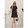 2026 Summer New Style Ladies Elegant Fashion Casual Printed Dress Slim Short-sleeved Round Neck Mini Office Dress Ladies