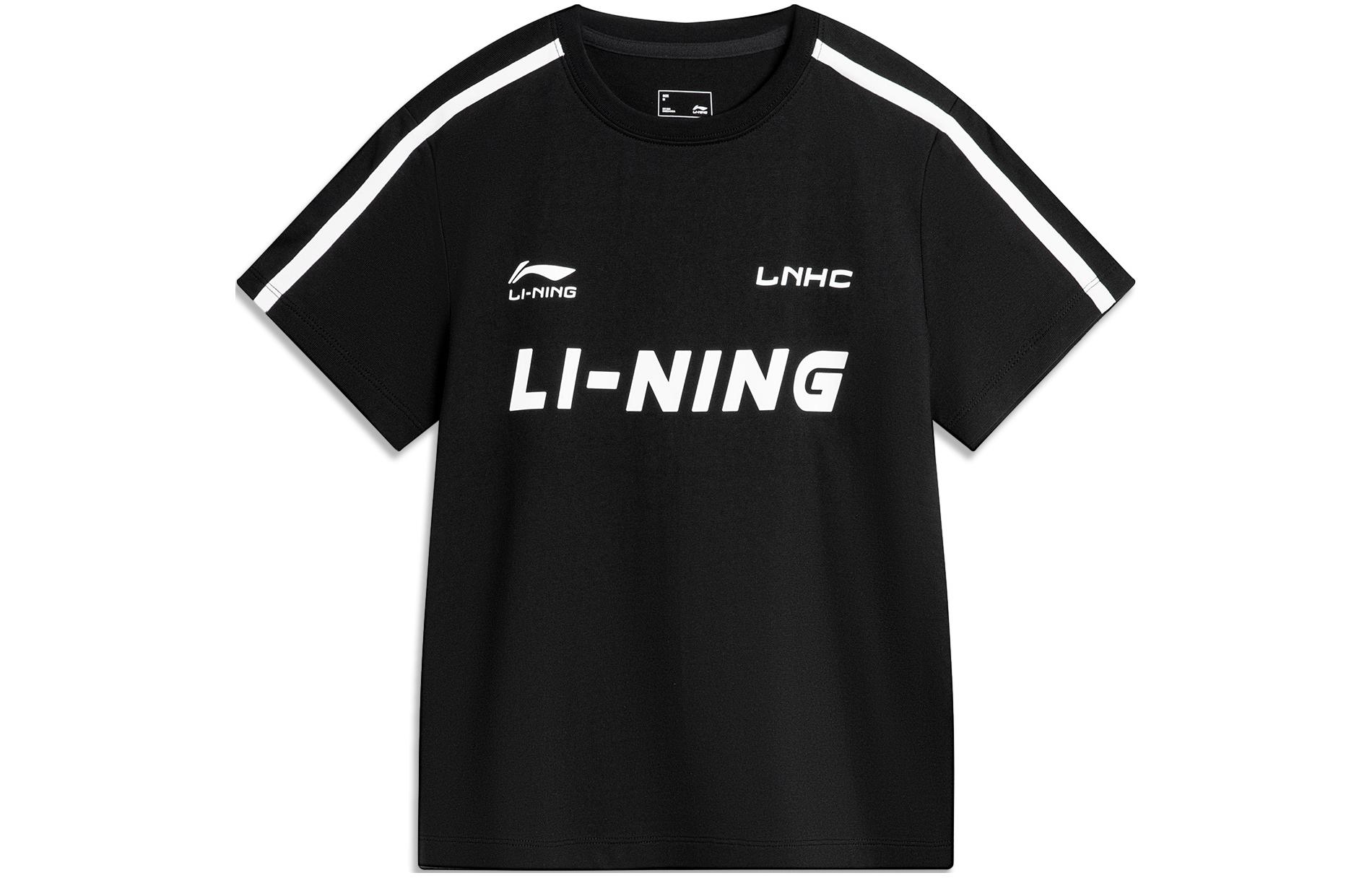 Женская черная футболка Li Ning Sports Life Collection AHSU712-2
