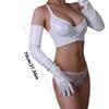 High Gloss Faux Leather Extra Long Gloves Various Shades For Style And Costume Play