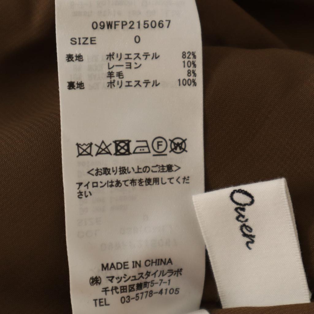 Mila Owen 2 Tack Tapered Pants Brown Women Used