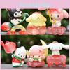 Strawberry Paradise Series Pvc Cute Cat Figurine For Desktop Decoration Gift For All Ages