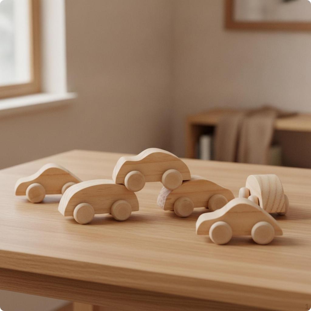 Holz Unfertiges Holzauto | Leicht zu bemalen und zu dekorieren, Spielzeugauto, für Kunstprojekte