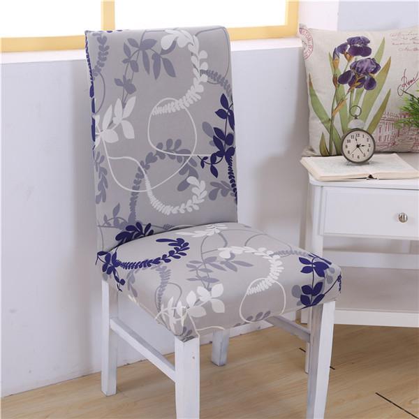 Floral Printing Chair Cover Removable Modern Elastic Banquet Seat Cover Chair Protective Case for Wedding Kitchen Dining Room