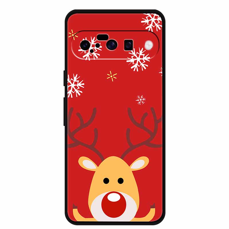 Christmas Phone Cases For Google Pixel 10 Case Silicone Soft Black Cover Christmas Tree for Pixel 10 Pro / 10 Pro XL Back Cover