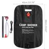 Outdoor-Duschbeutel 20 Faltbare Solarduschtasche Outdoor-Bade-Wassertasche Camping Sonne Kompakt Erwärmte Duschbeutel Scrubbi