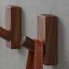 Walnut Wood Wall Hooks, Nordic Creative Entryway Coat Hooks, Punch-Free Solid Wood Hanging Hooks for Door Back Clothes Hanging