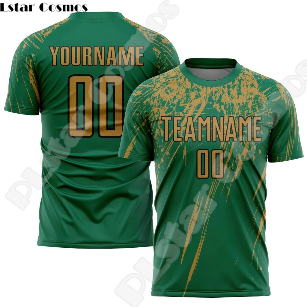 Nowa Moda Koszulka Piłkarska z Niestandardowym Imieniem Drużyny Logo Zawodnika Streetwear Drop Shipping Druk 3D Letnie Koszulki Casual Harajuku X6