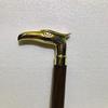 Eagle Head Walking Stick Rosewood Wooden Cane with Brass Handle