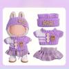 Doll Clothing Set, Top + Pants/Skirt + Hat Three-Piece Set Birthday Gift Plush Clothes Accessories Suitable for 6.7-Inch Dolls Only Include Clothes