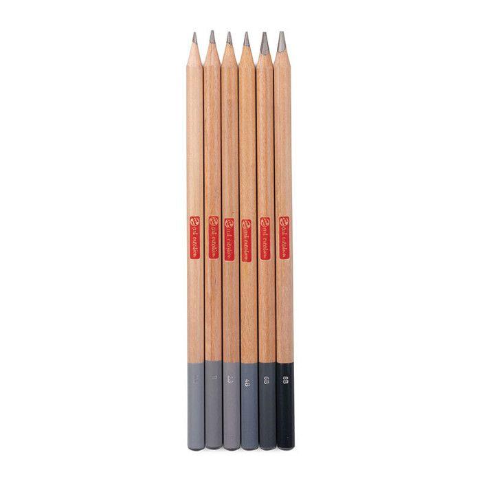 Set de 6 crayons graphite - HB à 8B - Royal Talens