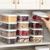 Doppio Scomparto con Coperchio Vaso Sigillante per Alimenti Frutta Secca Multifunzionale Cucina Frigorifero Vaso di Plastica per Conservazione