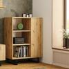 Bookcase Fondi Metal Legs Oak Artisan