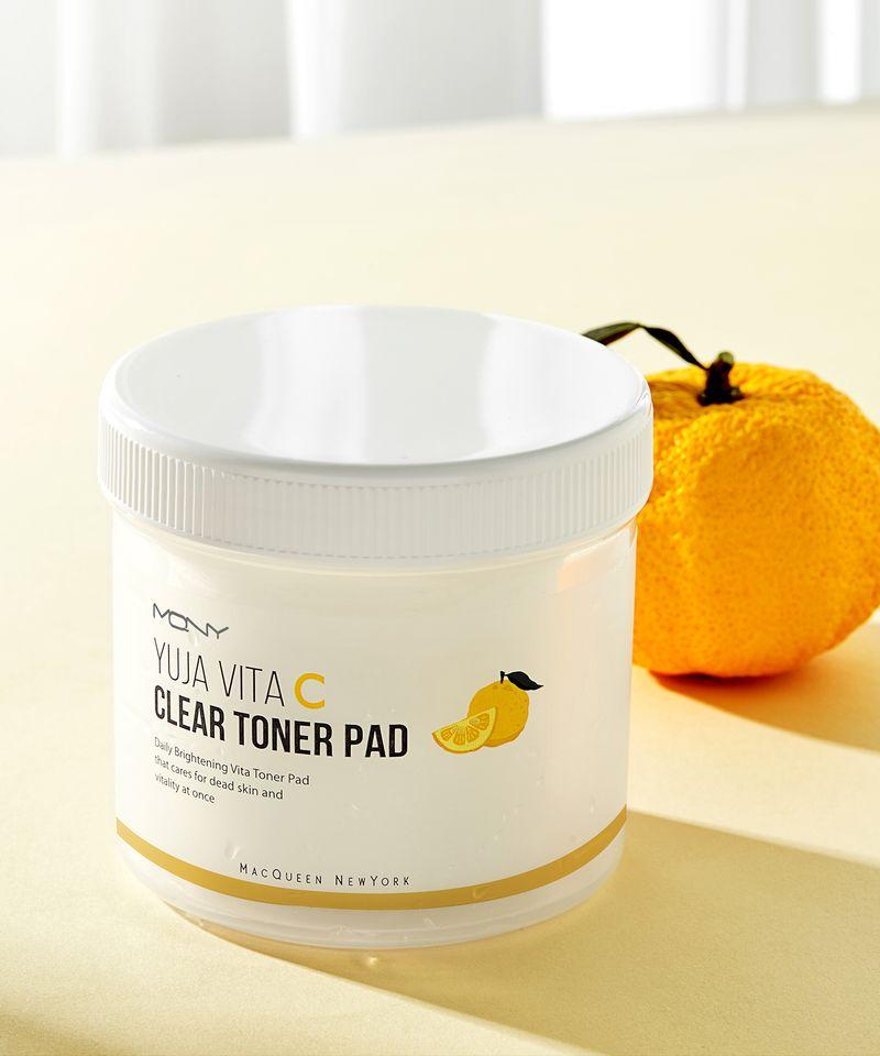 Yuja Toner Pads Hypoallergenic Calming Moisturizing Pads 100 Sheets 240ml Large Capacity