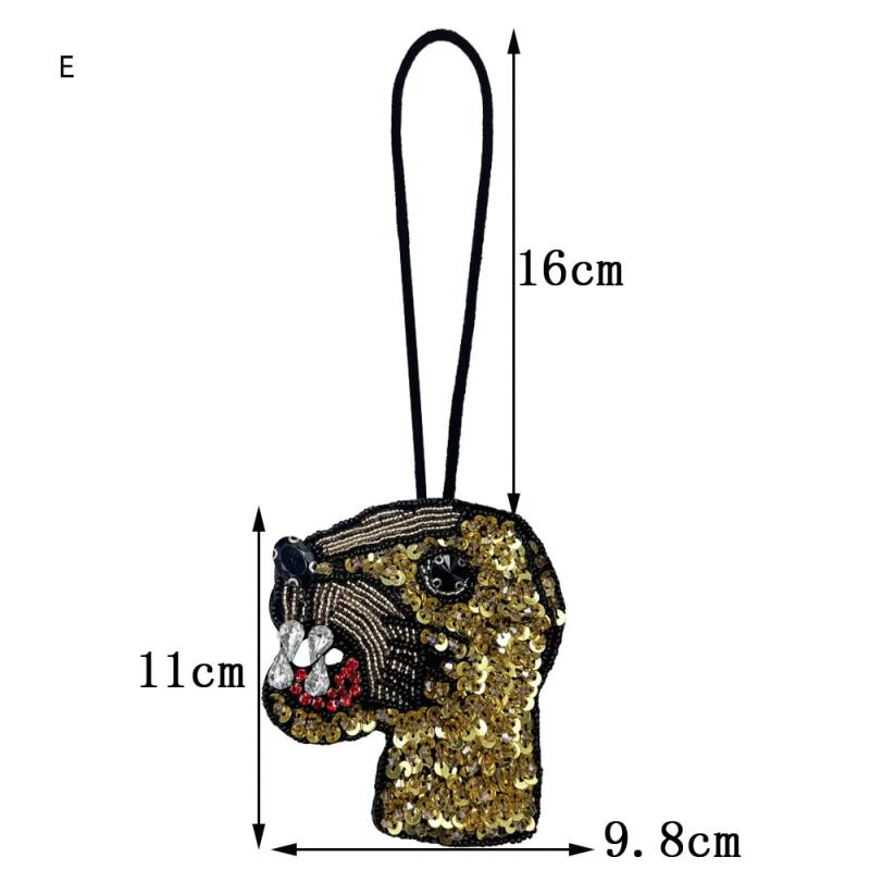 Zvířecí korálková nášivka Tygr Leopard Zebra DIY nažehlovací aplikace na tašky Ozdoba na šňůrku Přívěsek