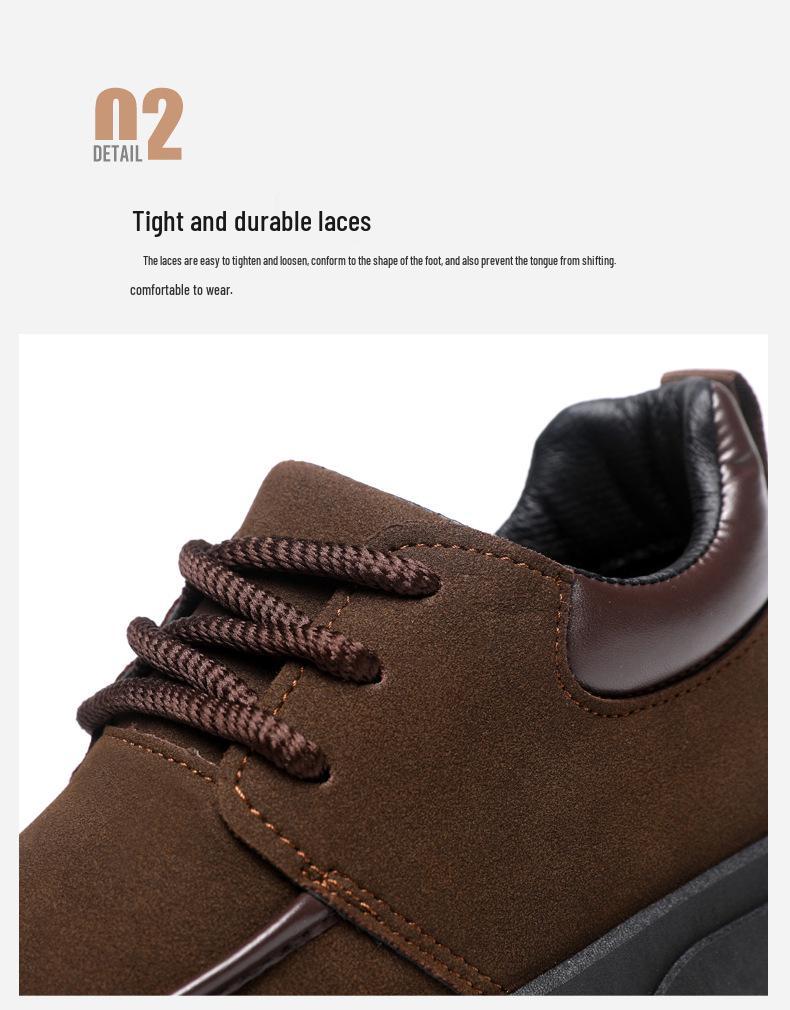 Men's Winter 2024 Retro British Style Thick-Soled Casual Sneakers with Velvet Lining for Teens