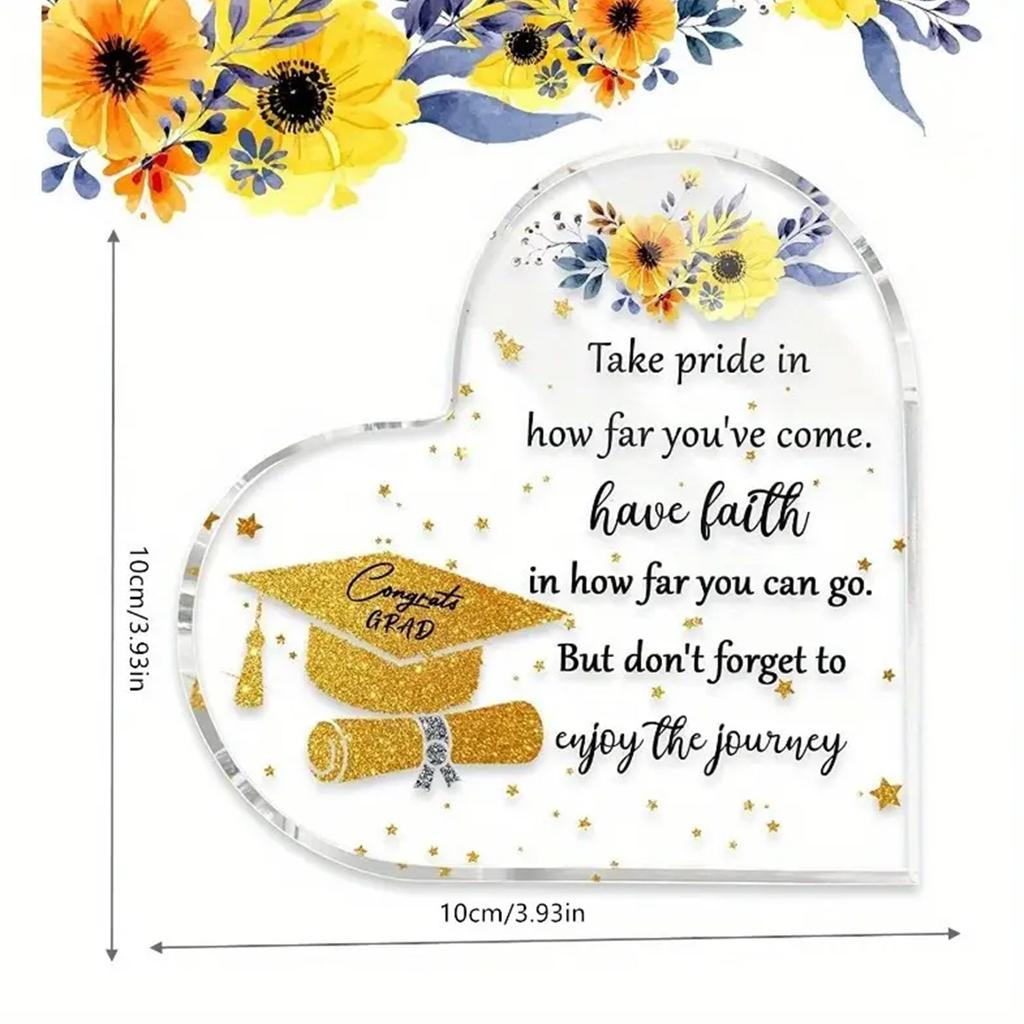 Elegant Acrylic Graduation Keepsake Cherished College and High School Success Desktop Love Ornament Decoration