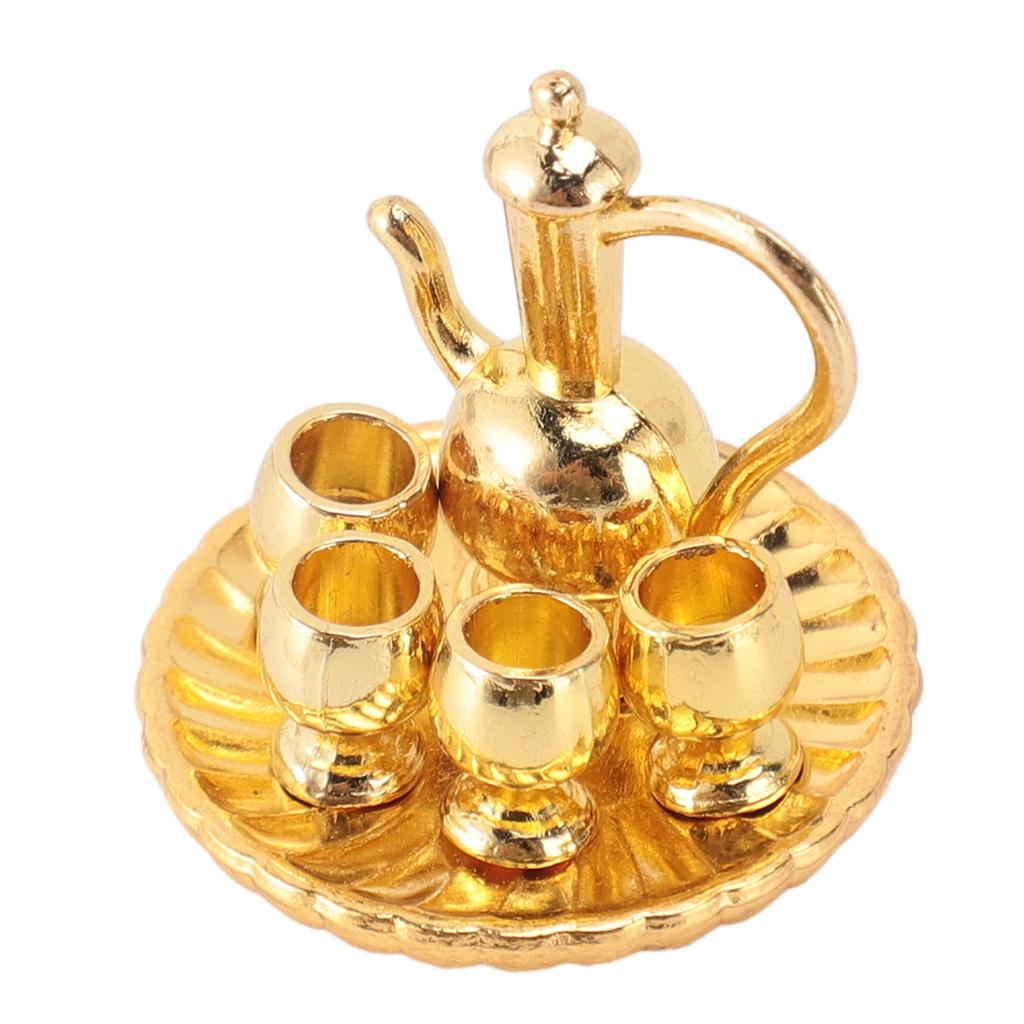 2 Sets 1:12 T Cup Set Light Luxury Exquisite Vivid Miniature T Cup Set for Accessories