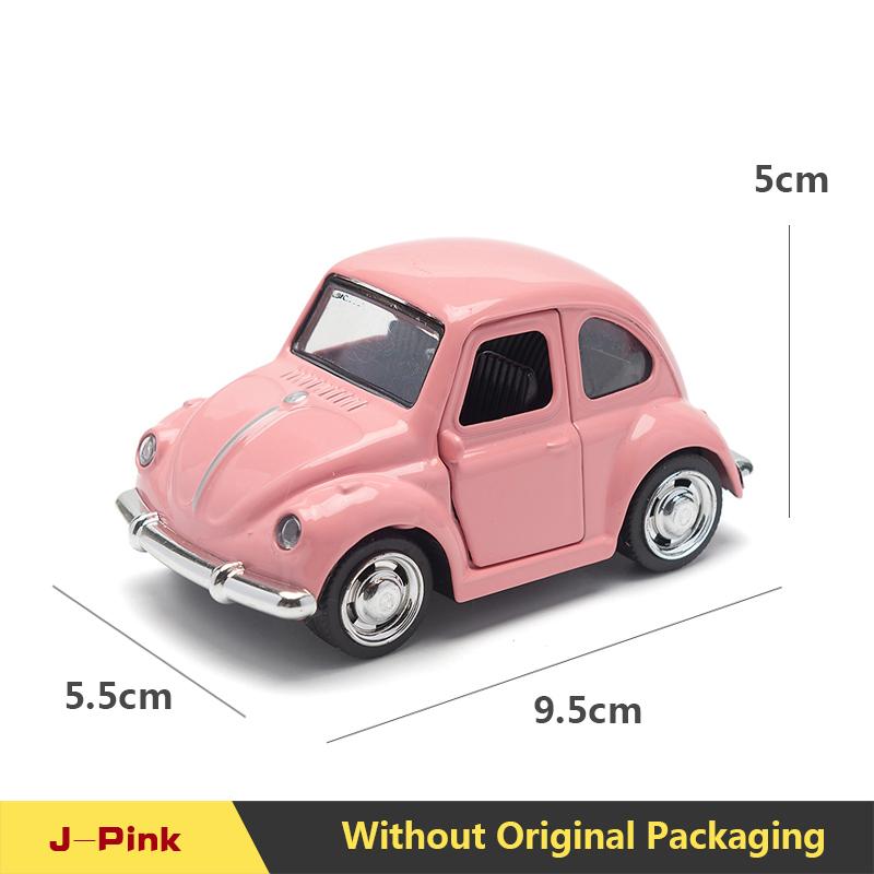 1:43 Alloy Diecast Cartoon BEETLE Vintage Car Model Classic PullBack Car Miniature Vehicle Replica For Collection Gift