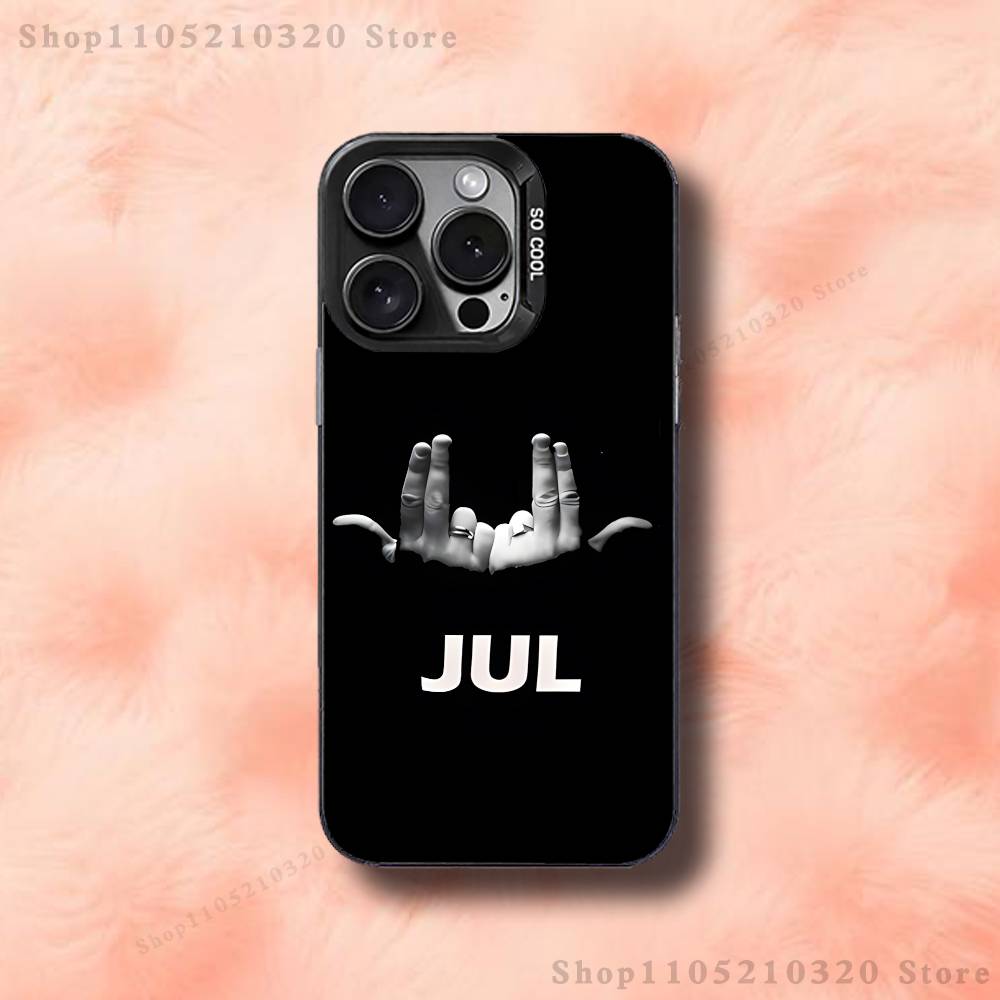 Rapper J-JUL Phone Case For iPhone 17,16,15,14,13,12,11,Pro,Max,Plus,E,Air,Mini Black Tpu Cover