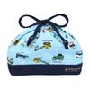 COLORFUL CANDY STYLE Lunch Bag for Boys, Medium Drawstring, Stylish and Cute with Gusset, Full Throttle Working Vehicle (Light Blue) N3469500