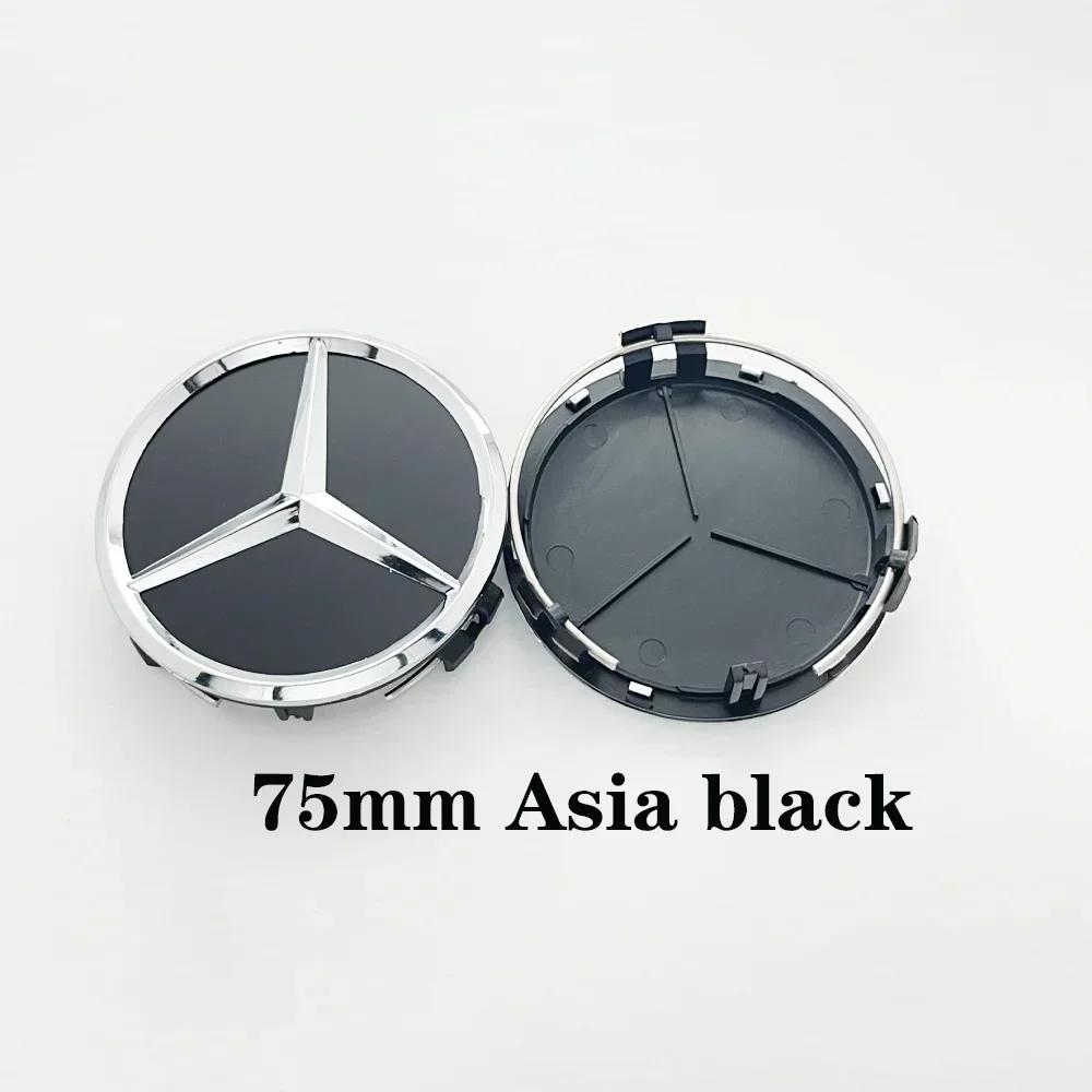 

C200 E200 For Mercedes Benz 4pcs ABS 75mm Car Rims Hubcaps Wheel Center Caps For Mercedes Benz AMG C E S GLE CLC Class W204 W221