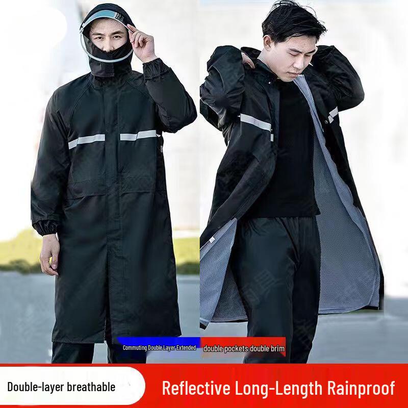 Hanyou Kids  Thickened One-Piece EVA Raincoat with Double Brim