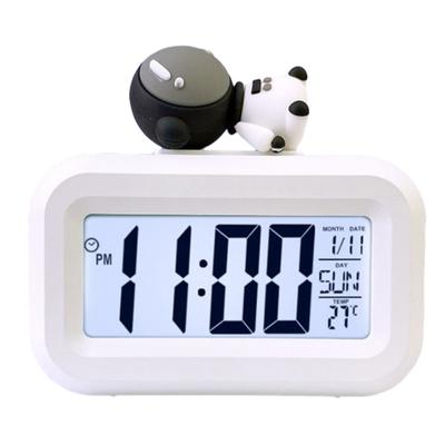 Wecker, leicht zu lesen, Uhrzeit, Datum, Temperaturanzeige, LCD-Bildschirm, Cartoon-Dekor, 8 verschiedene Klingeltöne, Digitaluhr, Schlafzimmer, Reisewecker
