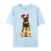Gerunisex Shepherd Dog Tree Christmas Sweater Xmas Dogs Tshirts Tops Shirts Black On Sale Novelty Cotton Unisex Top Tshirts