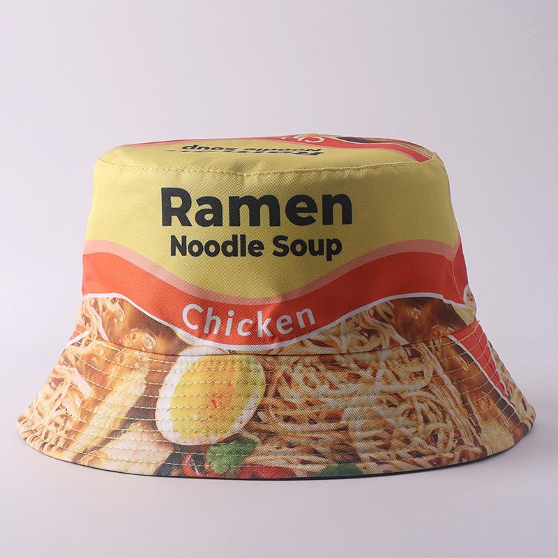 Digital printing small edge bucket hat spring and summer double-sided can wear outdoor sunshade basin hat spot