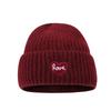 Love Embroidered Woolen Hat for Women Autumn and Winter New Style Large Head Circumference Knitted Hat Large Version Warm Ear Protection Cold Hat