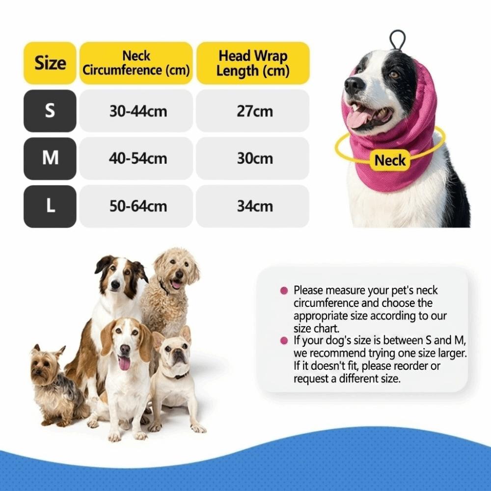 Elastic Mesh Dog Cooling Head Cover Quick Dry Washable Pet Snood Adjustable Breathable Pet Dog Cooling Collar Summer Season