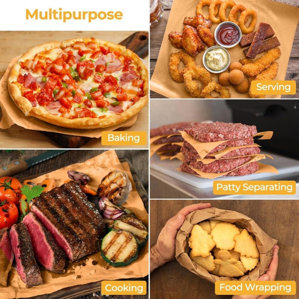 100PC Baking Paper Non-stick Parchment Baking Sheet for Oven Air Fryer Grilling Mat Paper Food Wrapping Paper Baking Tool