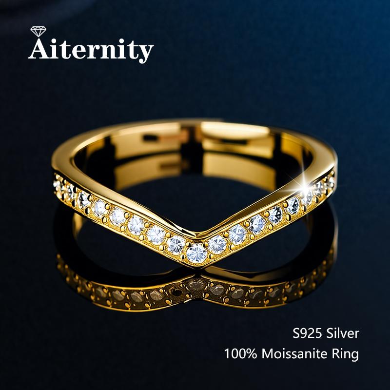 100% Passender Diamanttester Stift Moissanit Ring Passend Hochzeits Diamantband für Damen 925 Sterlingsilber Damen Einzelner Schwanzring
