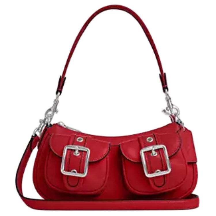 Coach Ashton 25 Multifunctional Pocket Leather Handbag Medium Women handbags Gold Red CBJ01-SVPX1 Basic Set BagDust Bag 29280₽
