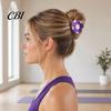 Hairpin for Girl, Football Themed Hair Clip, Large Curved Clip Medium Smooth Surface Long Thick Curly Hair, Strong Elastic Grip Sports Style Fan Gift
