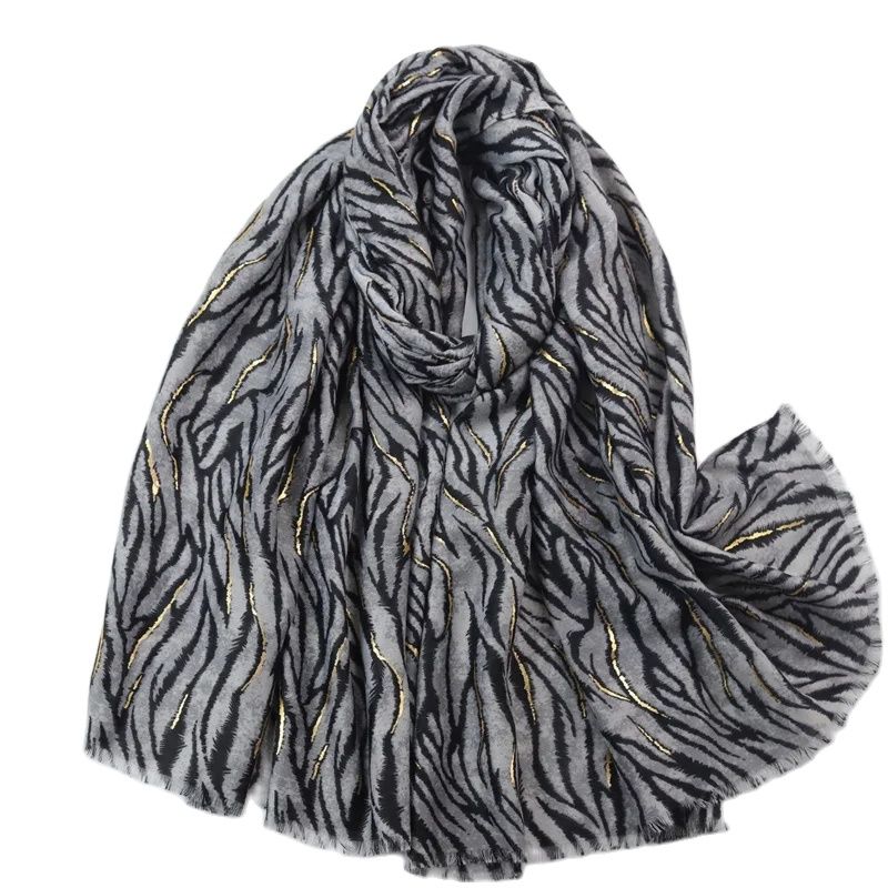 Winter Thick Viscose Scarves Women Sexy Leopard Zebra Fringe Shawls And Wraps Pashmina Stole Bufandas Muslim Sjaal 180*90Cm