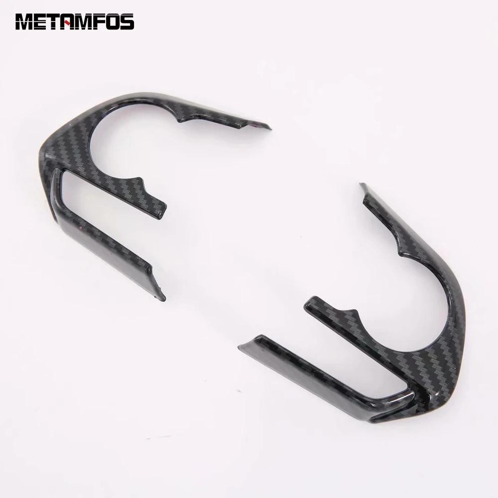 Car Accessories For Toyota Avalon 2018      Carbon Fiber Interior Steering Wheel Cover Molding Trim Frame