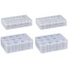 2pcs Rectangle Shape Jewelry Beads Storage Box 12 Bottles Plastic Storage Organizer  DIY Craft Use